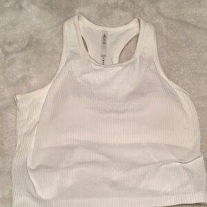 Lululemon Athletica Cream Ribbed Tank